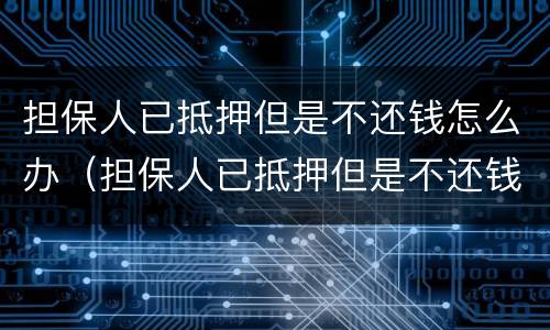 担保人已抵押但是不还钱怎么办（担保人已抵押但是不还钱怎么办理）
