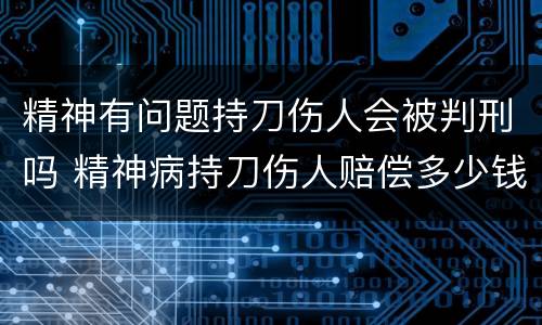 精神有问题持刀伤人会被判刑吗 精神病持刀伤人赔偿多少钱