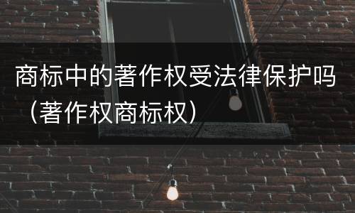 商标中的著作权受法律保护吗（著作权商标权）