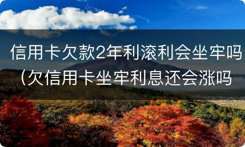 信用卡欠款2年利滚利会坐牢吗（欠信用卡坐牢利息还会涨吗）