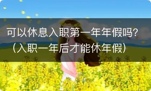 可以休息入职第一年年假吗？（入职一年后才能休年假）