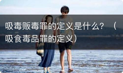 吸毒贩毒罪的定义是什么？（吸食毒品罪的定义）