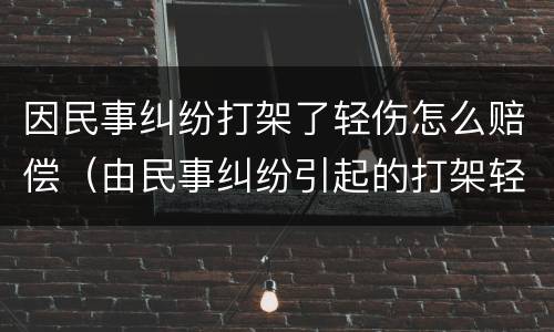 因民事纠纷打架了轻伤怎么赔偿（由民事纠纷引起的打架轻微伤）