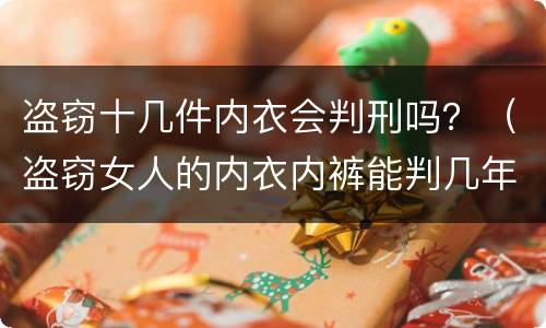 盗窃十几件内衣会判刑吗？（盗窃女人的内衣内裤能判几年）