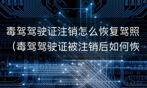 毒驾驾驶证注销怎么恢复驾照（毒驾驾驶证被注销后如何恢复）