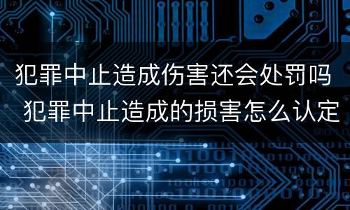 犯罪中止造成伤害还会处罚吗 犯罪中止造成的损害怎么认定