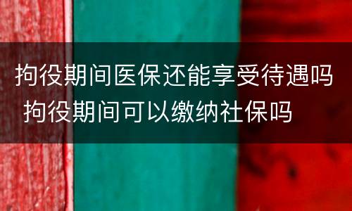 拘役期间医保还能享受待遇吗 拘役期间可以缴纳社保吗