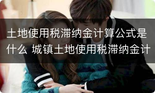 土地使用税滞纳金计算公式是什么 城镇土地使用税滞纳金计算器