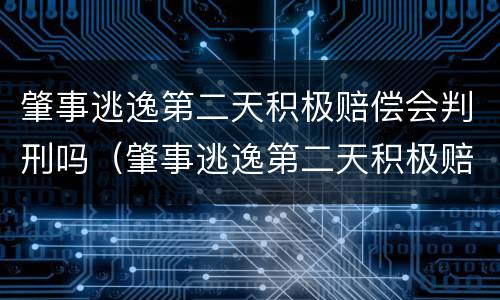 肇事逃逸第二天积极赔偿会判刑吗（肇事逃逸第二天积极赔偿会判刑吗）