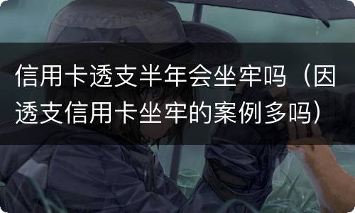 信用卡透支半年会坐牢吗（因透支信用卡坐牢的案例多吗）