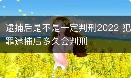 逮捕后是不是一定判刑2022 犯罪逮捕后多久会判刑