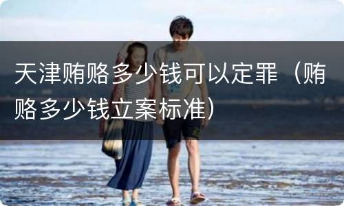 天津贿赂多少钱可以定罪（贿赂多少钱立案标准）