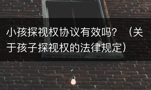 小孩探视权协议有效吗？（关于孩子探视权的法律规定）