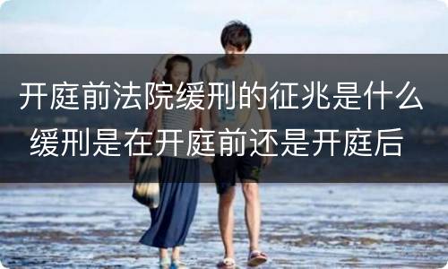 开庭前法院缓刑的征兆是什么 缓刑是在开庭前还是开庭后