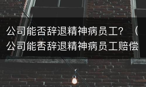 公司能否辞退精神病员工？（公司能否辞退精神病员工赔偿标准）