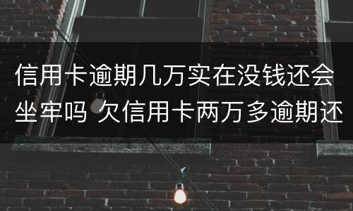信用卡逾期几万实在没钱还会坐牢吗 欠信用卡两万多逾期还不上会坐牢吗