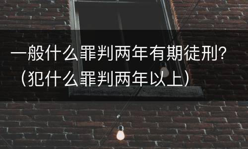 一般什么罪判两年有期徒刑？（犯什么罪判两年以上）