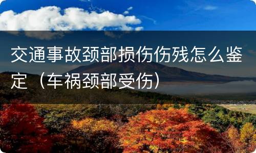 交通事故颈部损伤伤残怎么鉴定（车祸颈部受伤）