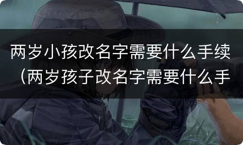 两岁小孩改名字需要什么手续（两岁孩子改名字需要什么手续）