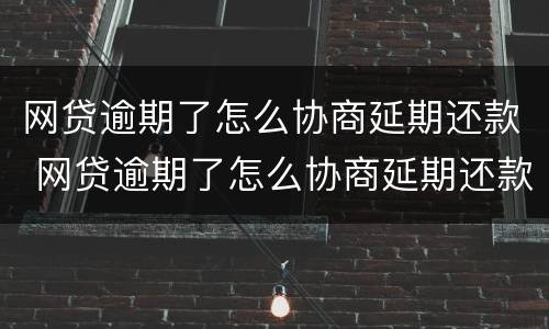网贷逾期了怎么协商延期还款 网贷逾期了怎么协商延期还款呢