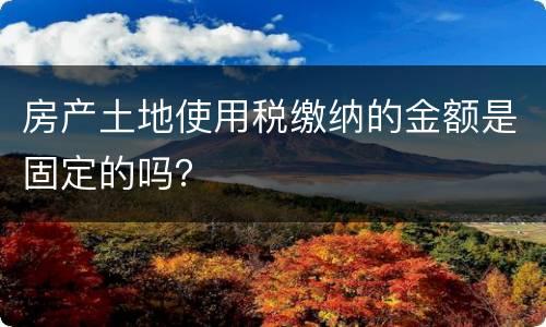 房产土地使用税缴纳的金额是固定的吗？