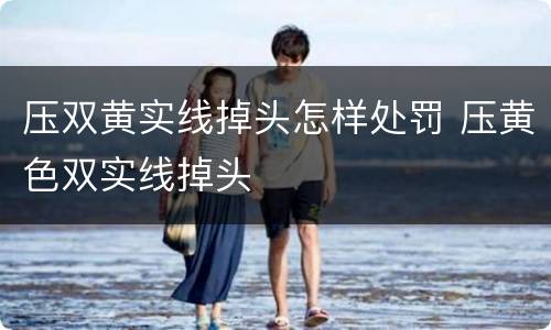 压双黄实线掉头怎样处罚 压黄色双实线掉头
