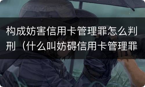 构成妨害信用卡管理罪怎么判刑（什么叫妨碍信用卡管理罪）