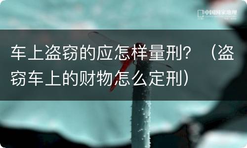 车上盗窃的应怎样量刑？（盗窃车上的财物怎么定刑）
