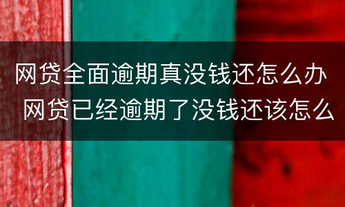 网贷全面逾期真没钱还怎么办 网贷已经逾期了没钱还该怎么办