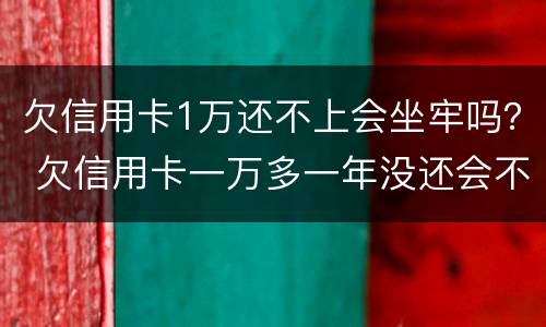 欠信用卡1万还不上会坐牢吗？ 欠信用卡一万多一年没还会不会坐牢