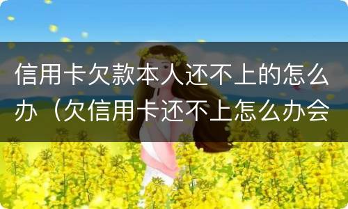 信用卡欠款本人还不上的怎么办（欠信用卡还不上怎么办会有哪些后果）