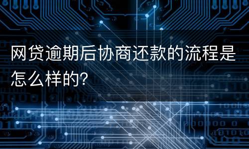 网贷逾期后协商还款的流程是怎么样的？