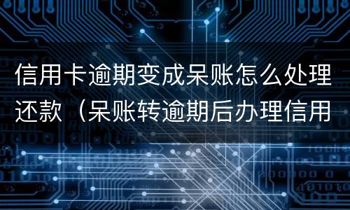 信用卡逾期变成呆账怎么处理还款（呆账转逾期后办理信用卡）