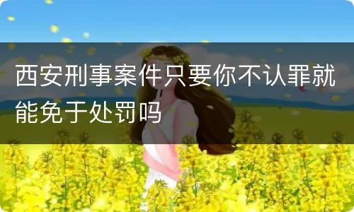 西安刑事案件只要你不认罪就能免于处罚吗