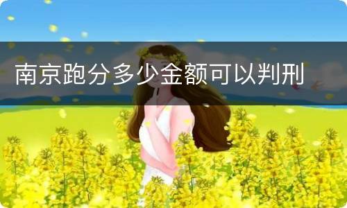 南京跑分多少金额可以判刑
