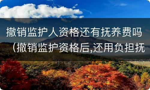 撤销监护人资格还有抚养费吗（撤销监护资格后,还用负担抚养费吗）
