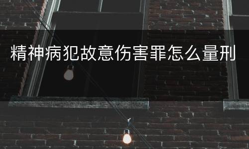 精神病犯故意伤害罪怎么量刑