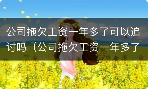 公司拖欠工资一年多了可以追讨吗（公司拖欠工资一年多了可以追讨吗合法吗）