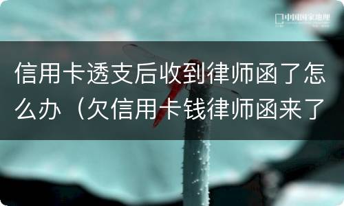 信用卡透支后收到律师函了怎么办（欠信用卡钱律师函来了会怎么样）