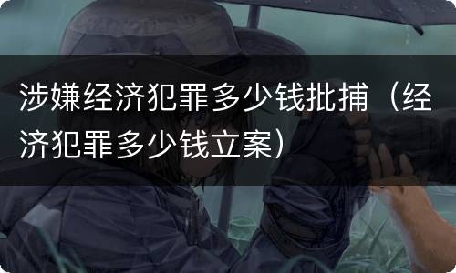 涉嫌经济犯罪多少钱批捕（经济犯罪多少钱立案）