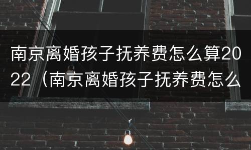 南京离婚孩子抚养费怎么算2022（南京离婚孩子抚养费怎么算2022年）