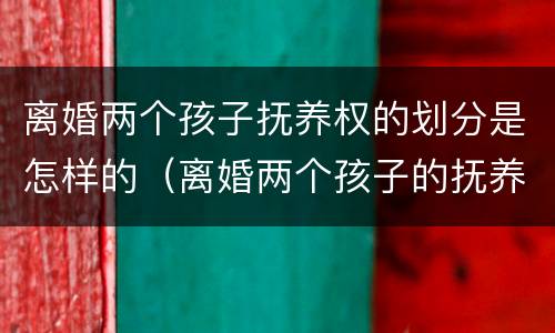 离婚两个孩子抚养权的划分是怎样的（离婚两个孩子的抚养权怎么判）