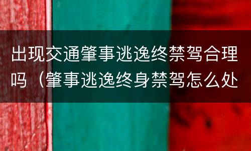 出现交通肇事逃逸终禁驾合理吗（肇事逃逸终身禁驾怎么处理）