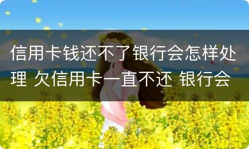 信用卡钱还不了银行会怎样处理 欠信用卡一直不还 银行会怎么处理