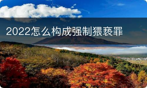 2022怎么构成强制猥亵罪