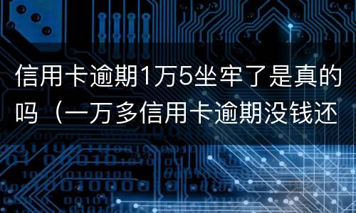 信用卡逾期1万5坐牢了是真的吗（一万多信用卡逾期没钱还会坐牢吗）