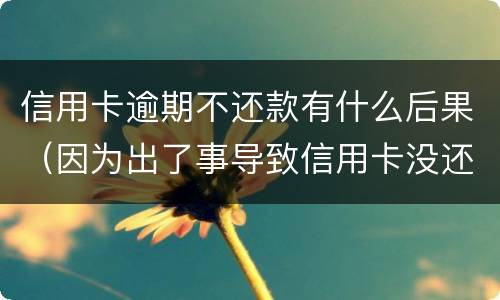 信用卡逾期不还款有什么后果（因为出了事导致信用卡没还逾期严重怎么办）