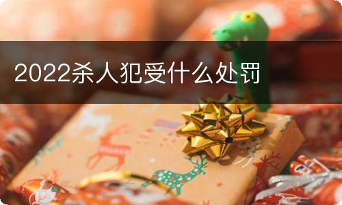 2022杀人犯受什么处罚