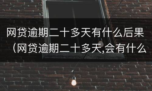 网贷逾期二十多天有什么后果（网贷逾期二十多天,会有什么结果）