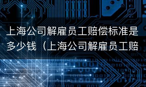 上海公司解雇员工赔偿标准是多少钱（上海公司解雇员工赔偿标准是多少钱一个月）
